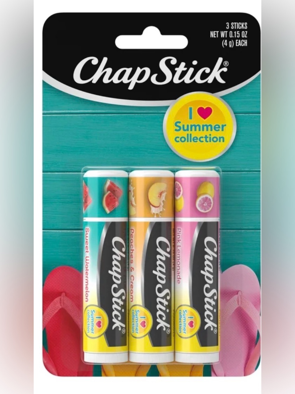 ChapStick I Love Summer Collection Lip Balm Variety Pack, 0.15 Oz, 3 Pack